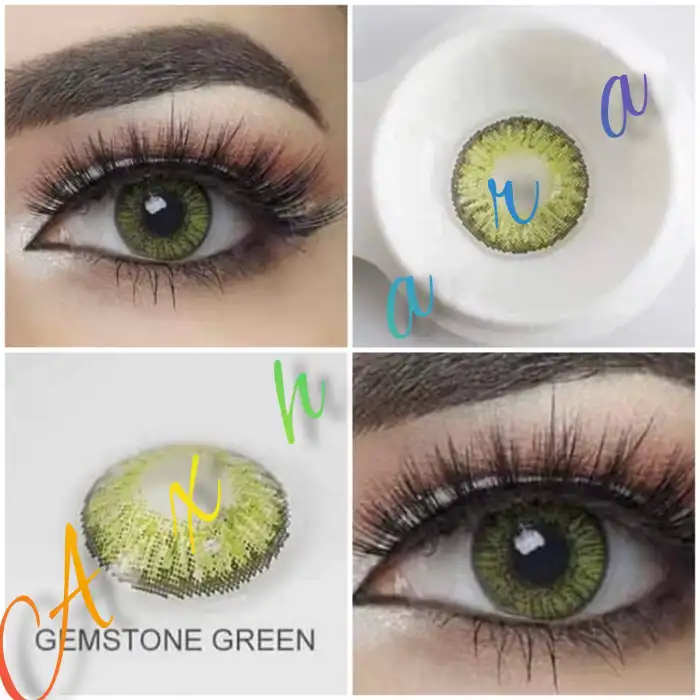 Gemstone Green / Hareli Yeşil Renkli Lens / Miyop ( - ) Numaralı