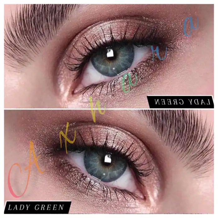 Lady Green / Hareli Damarlı Yeşil Renkli Lens