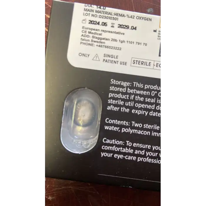 Retina bluegray / Hareli ve Damarlı Mavi Renkli Lens Yıllık