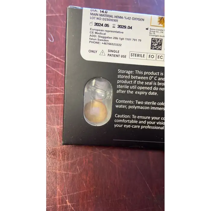 Retina Brown / Hareli Ve Damarlı Ela Renkli Lens / Miyop ( - ) Numaralı