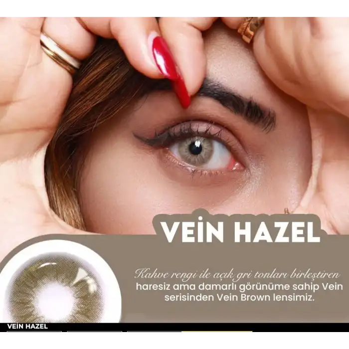 Vein Hazel / Haresiz Ve Damarlı Ela Renkl Lens Yıllık