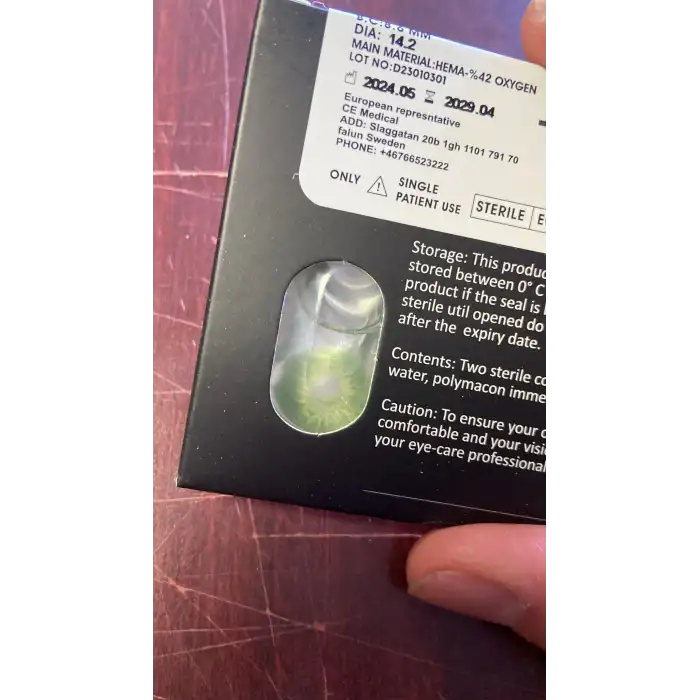 Vein Green / Haresiz Damarlı Yeşil Renkli Lens Yıllık