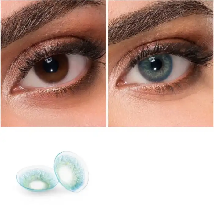 Zenith Blue / Haresiz Doğal Açık Mavi / Renkli Lens Yıllık