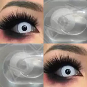 White Out / Cosplay Beyaz Renkli Lens