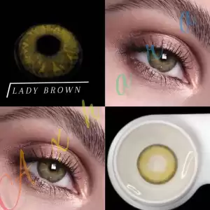 Lady Brown / Hareli Ve Damarlı Ela Renkl Lens