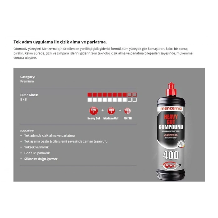 Menzerna Heavy Cut Compound 400 1kg