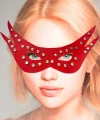 Deri Fantezi Kırmızı Parti Maskesi