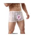 Fantezi Dantelli Beyaz Seksi Erkek Boxer - Erkek İç Çamaşırı