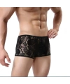 Fantezi Dantelli Seksi Siyah Erkek Boxer - Seksi Erkek İç Çamaşırı