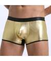 Fantezi Deri Görünümlü Seksi Altın Erkek Boxer - Fantezi Tanga
