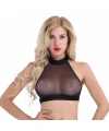 Fantezi Seksi Tül Kadın Crop - Fantezi Seksi Transparan Sütyen