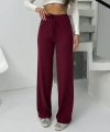 Fitilli şardonlu pantolon bordo a4058