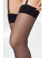 Kadın Siyah Düz Jartiyer Çorabı