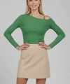Tek Omuz İpli Bluz Yeşil T4328