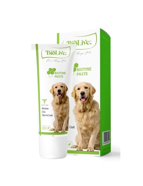 Biolive Biotine Köpekler İçin Tüy Döküm Önleyici Pasta 100gr