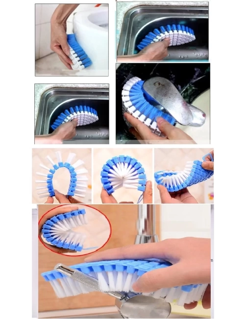 Bükülebilir  Esnek Kenar Köşe Lavabo Temizleme Fırçası Banyo Mutfak Fırçası