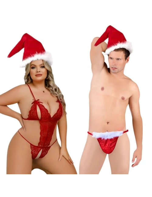 Büyük Beden Seksi Erkek Ve Kadın Yılbaşı Seti