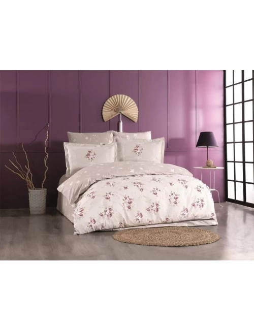 Çift Kişilik Poplin Nevresim Martha Bej