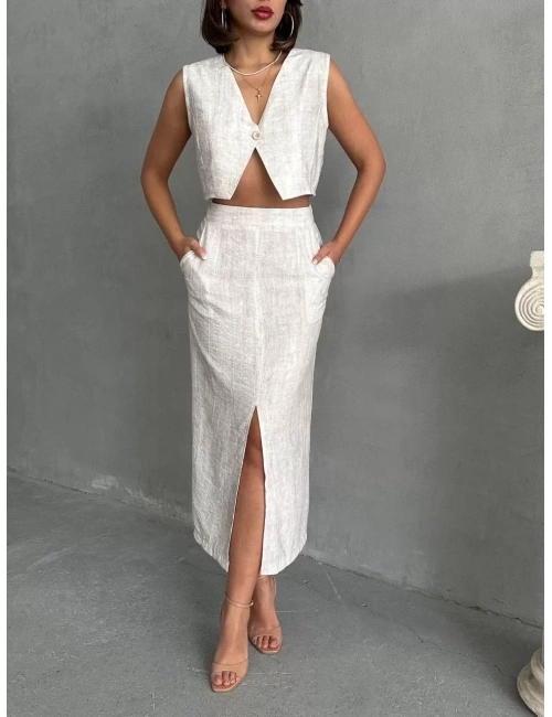 Çilek takım etek yelek