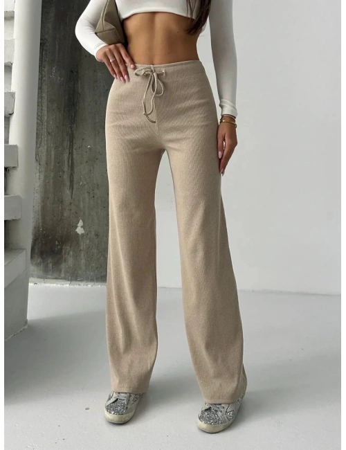 Fit comfort bej salaş pantolon