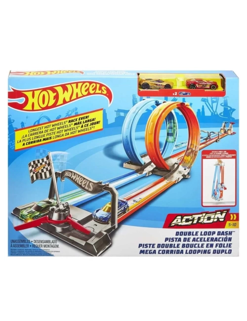 GFH85 Hot Wheels Çift Çemberde Depar Pist Seti