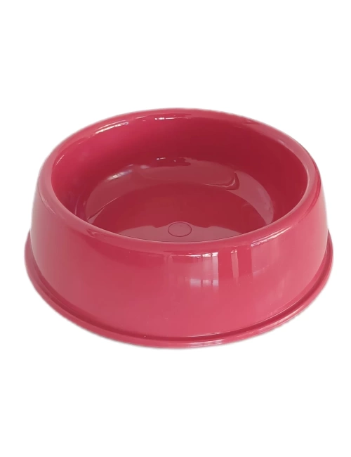 Kedi Köpek Plastik Mama Ve Su Kabı 20 cm - 200 ml Kırmızı