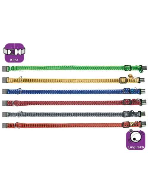 Kedi Tasma Çing. 25-35Cm Karişik Renkli
