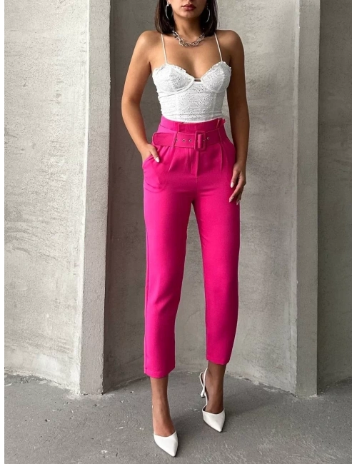 Kemerli havuç pantolon