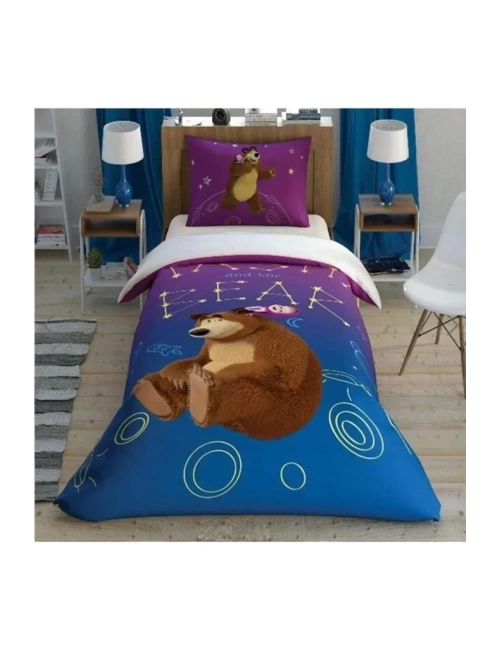 Nevresim Takımı Masha And The Bear Galaxy Glow