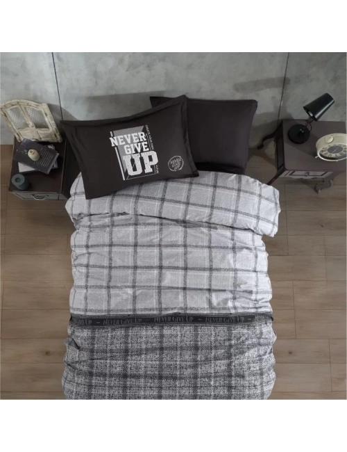 Ranforce Nevresim Takımı Tek Kişilik Give Up Antrasit