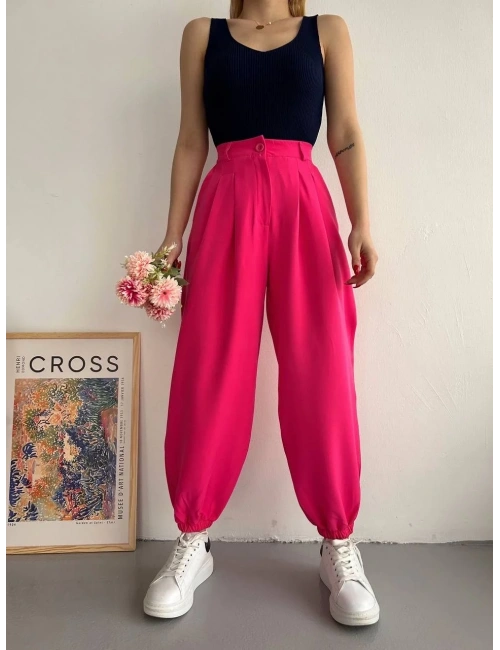 Şalvar pantolon fuşya s23202