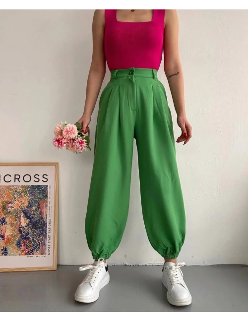 Şalvar pantolon yeşil s23202