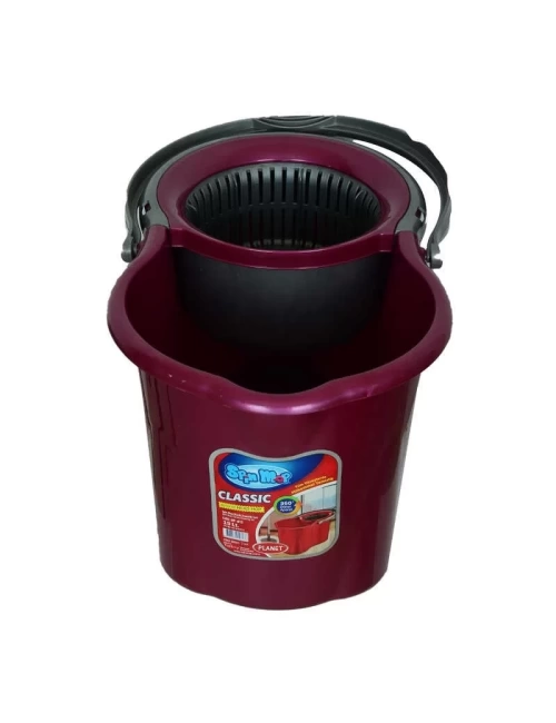 Spin Mop Temizlik Seti 360 Derece Döner Başlıklı Kova+Mop+Paspas+Sap Karışık Renk