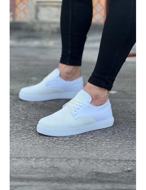 WG016 Beyaz Triko Erkek Casual Ayakkabı