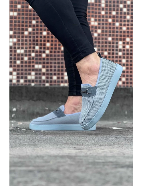 WG060 Gri Triko Babet Erkek Casual Ayakkabı