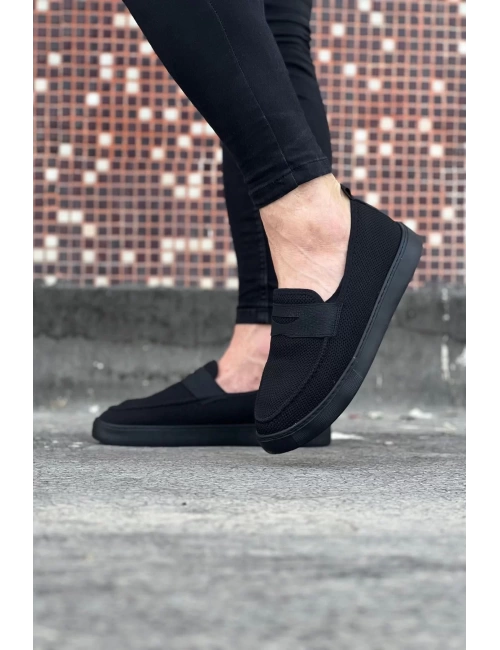 WG061 Kömür Triko Babet Erkek Casual Ayakkabı