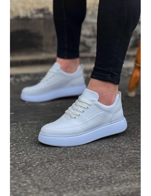 WG162 Beyaz Ortopedik Taban Erkek Casual Ayakkabı