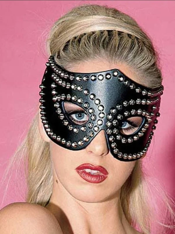Fantazi Metalli Deri Seksi Parti Maskesi