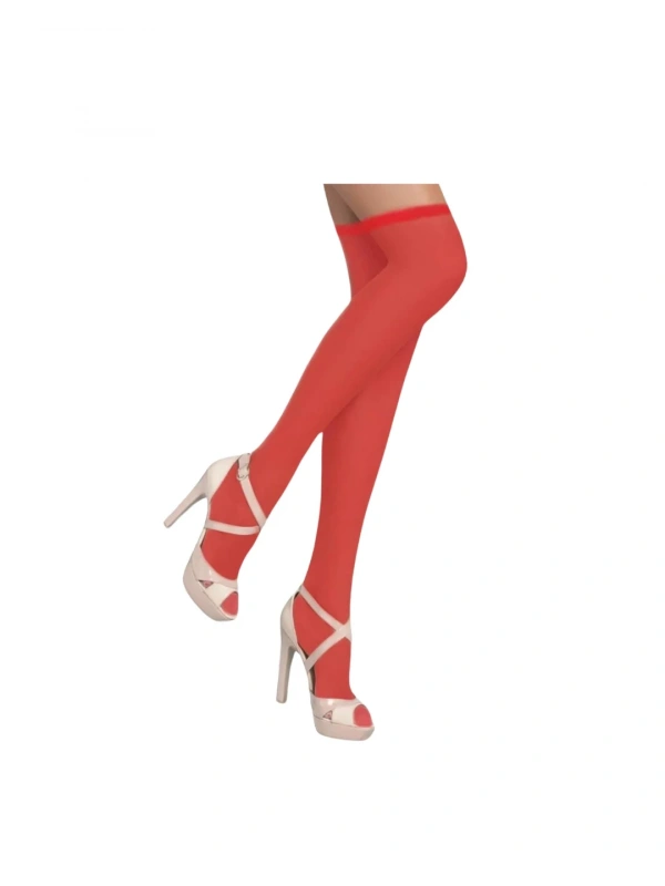 Fantezi Kırmızı Transparan Tül Jartiyer Takımı