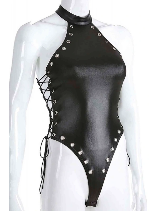 Fantezi Yanları Kuş Gözlü Yandan Bağlamalı Seksi Babydol