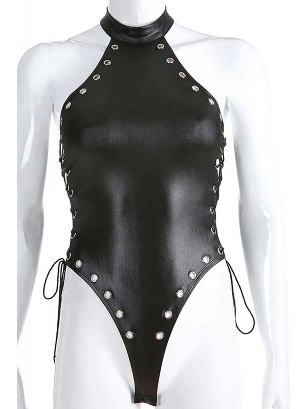 Fantezi Yanları Kuş Gözlü Yandan Bağlamalı Seksi Babydol