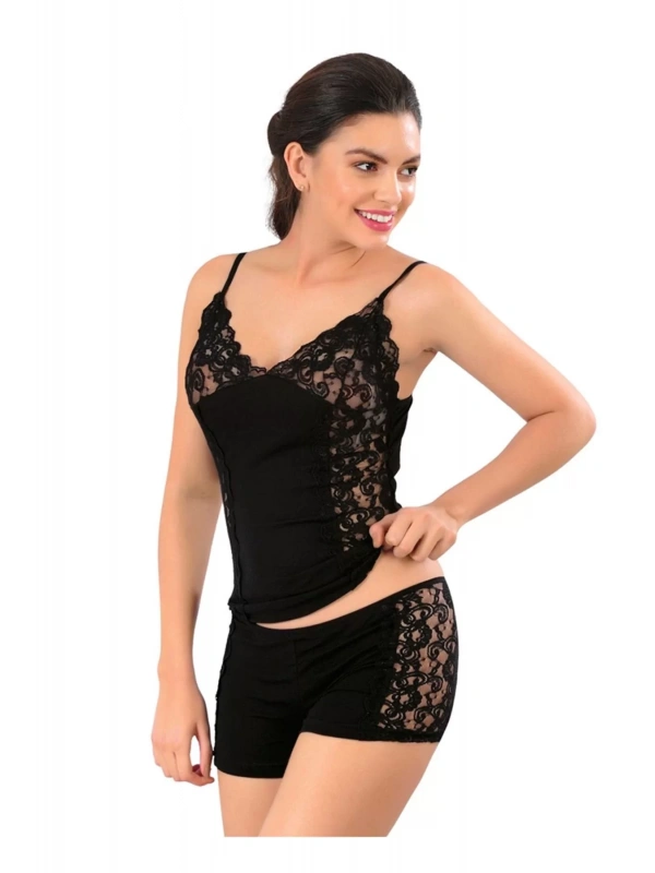 Siyah Atlet Şort Takım