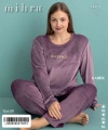 13213 Kadın Kadife Uzun Kol Pijama Takımı