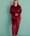 13213 Kadın Kadife Uzun Kol Pijama Takımı