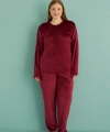 13213 Kadın Kadife Uzun Kol Pijama Takımı