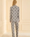 19103 Kadın Düğmeli Uzun Kol Pijama Takımı