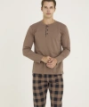 9221 Erkek Midi Yaka Pijama Takım