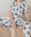 Alissa 6283 Kadın Mickey Mouselu Patlı Pijama Takımı