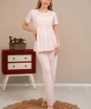 Ba-ha 4504 Dantel Sabahlıklı Lohusa Pijama Takımı