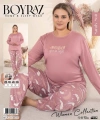 Boyraz 0149 Kadın Battal Uzun Kol Pijama Takımı